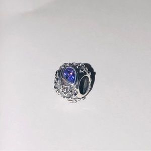 925 Solid Sterling Silver Amethyst Charm